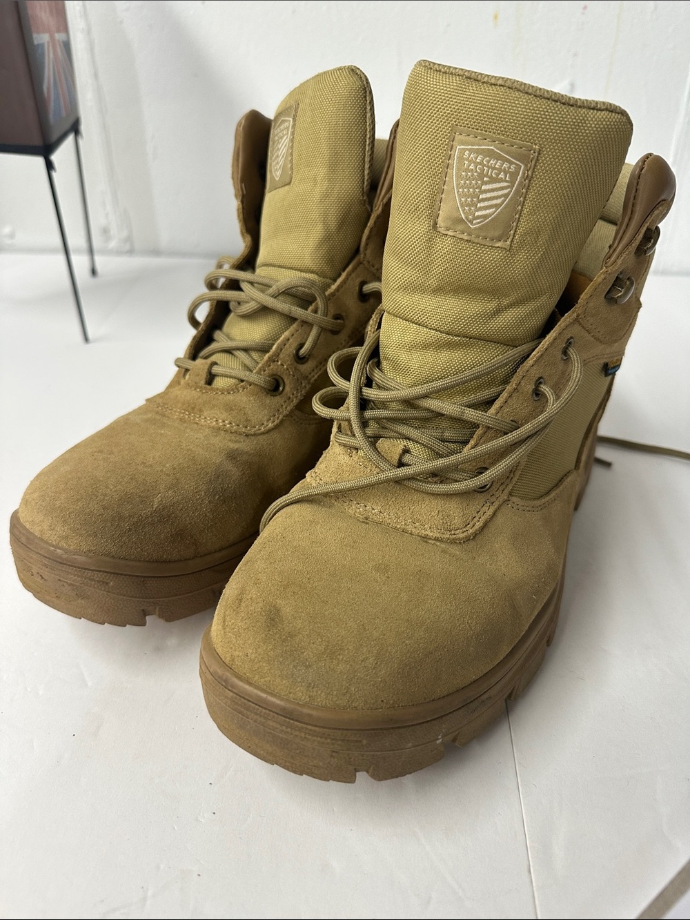 Skechers Kids' Tan Tactical Lace-Up Boots